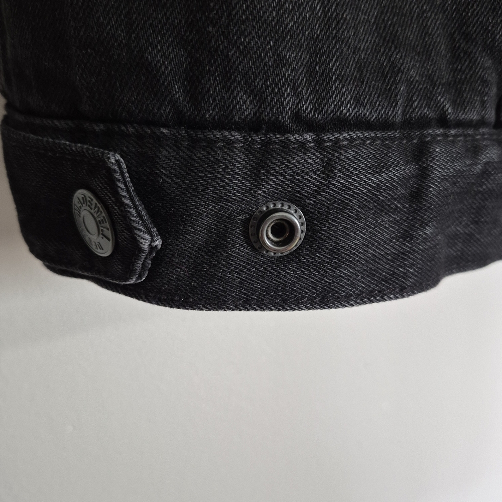 Madewell Sherpa Lined Black Denim Jacket See Measurements - Picture 5 of 11